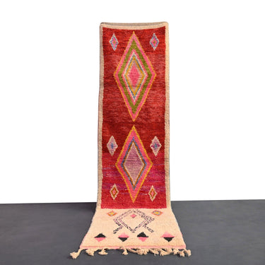 Vintage Runner Moroccan Rug 2.6 x 9.8 feet / 80 x 301 cm - Ettilux Home